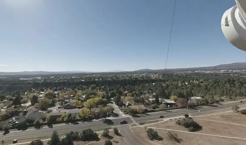 View over Los Alamos from the North Mesa tower, captured from Martin’s 360-degree video